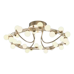 Plafonnier armature métallique or et blanc mat 60cm Tessara - Maytoni