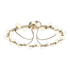 Plafonnier armature métallique or et blanc mat 80cm Tessara - Maytoni