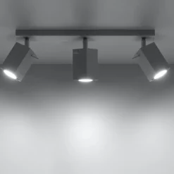 Plafonnier en acier blanc Merida 3 - Sollux