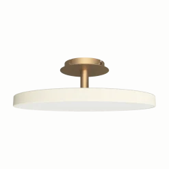 Plafonnier en acier blanc perle 43x17cm Asteria - Umage