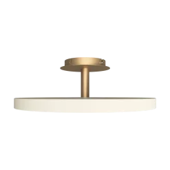 Plafonnier en acier blanc perle 43x17cm Asteria - Umage