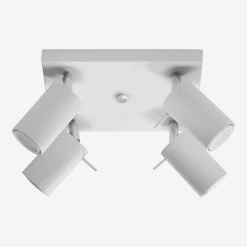 Plafonnier en acier blanc Ring 4 - Sollux