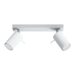 Plafonnier en acier blanc 30x6x16cm Ring 2 - Sollux