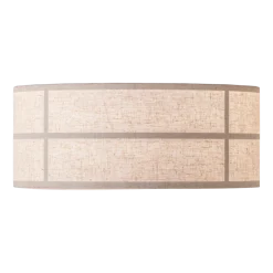 Plafonnier en acier et lin naturel 20x50cm Hashira - Audo