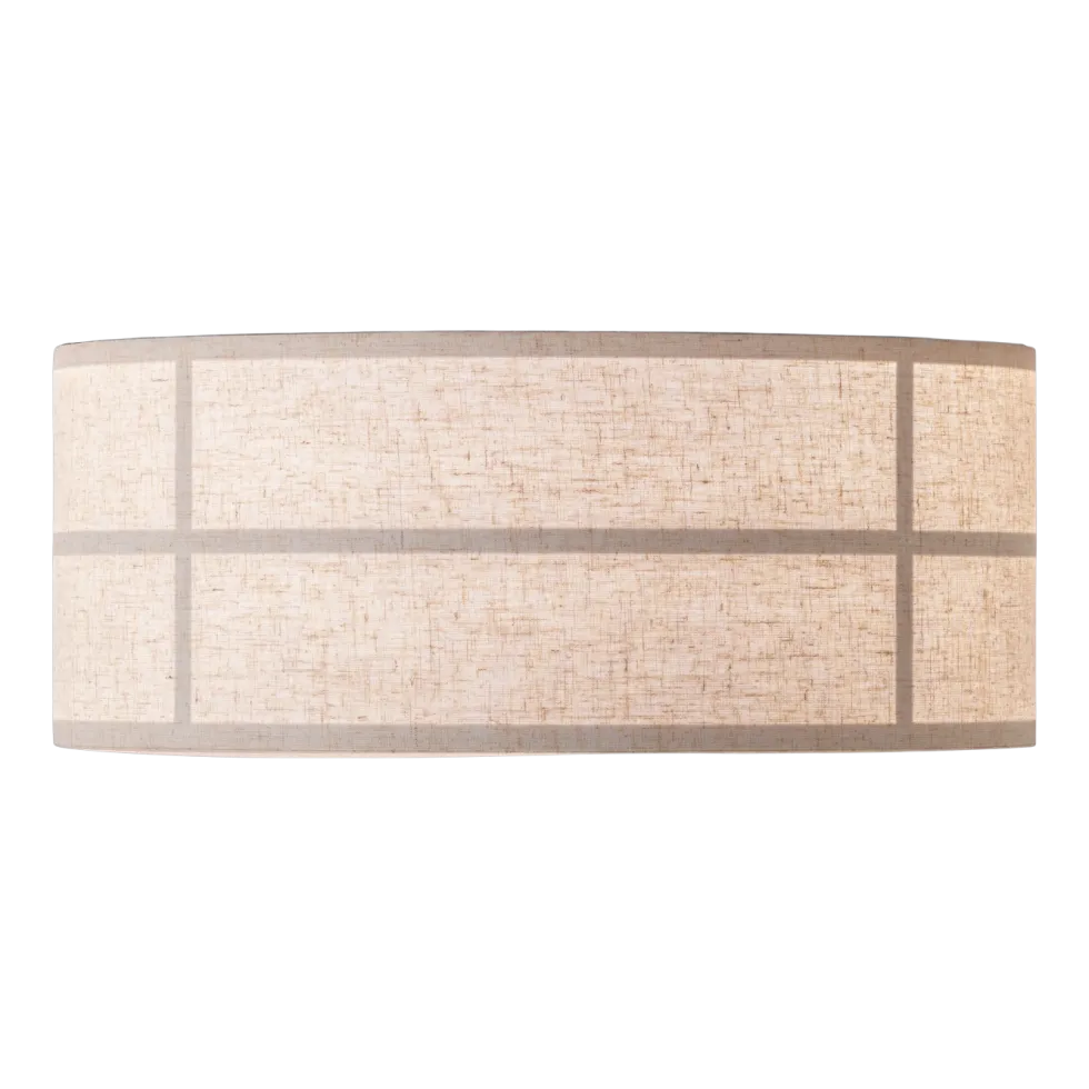Plafonnier en acier et lin naturel 20x50cm Hashira - Audo