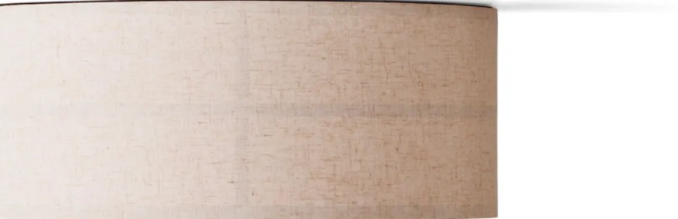 Plafonnier en acier et lin naturel 20x50cm Hashira - Audo