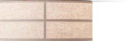 Plafonnier en acier et lin naturel 20x50cm Hashira - Audo