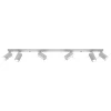 Plafonnier en acier gris 118x6x16cm Ring 6L - Sollux