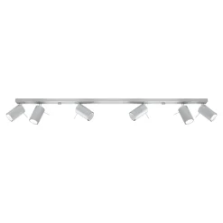 Plafonnier en acier gris 118x6x16cm Ring 6L - Sollux