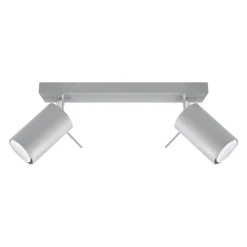 Plafonnier en acier gris 30x6x16cm Ring 2 - Sollux