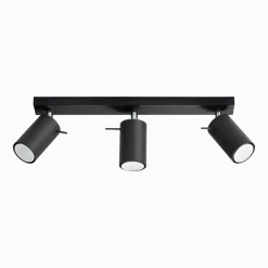 Plafonnier en acier noir Ring 3 - Sollux