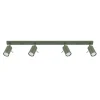 Plafonnier en acier vert olive 80x6x16cm Ring 4L - Sollux