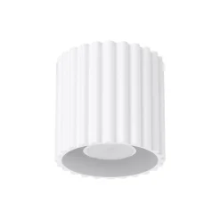 Plafonnier en aluminium blanc 10 cm Aura 1 - Sollux