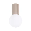 Plafonnier en aluminium taupe 12x21cm Halo - Sollux