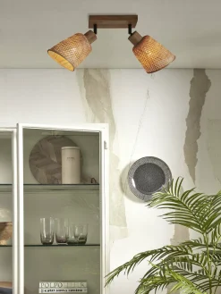 Plafonnier en bambou naturel 22x12 cm Java - Good & Mojo