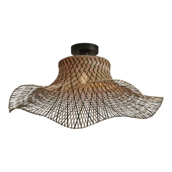 Plafonnier en bambou noir et naturel 65x20 cm Ibiza - Good & Mojo