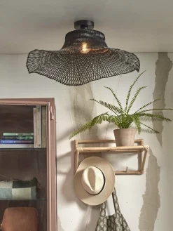 Plafonnier en bambou noir 65x20 cm Ibiza - Good & Mojo