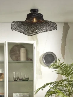 Plafonnier en bambou noir 65x20 cm Ibiza - Good & Mojo