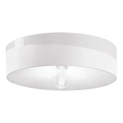 Plafonnier en céramique blanche 40x11cm PI - Ferroluce
