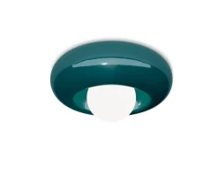 Plafonnier en céramique bleu canard 40x21cm Bumbum - Ferroluce