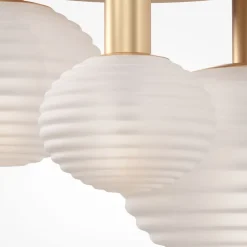 Plafonnier en métal doré 3 ampoules 53,5x38,5cm Reels - Maytoni