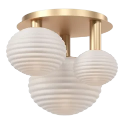 Plafonnier en métal doré 3 ampoules 53,5x38,5cm Reels - Maytoni