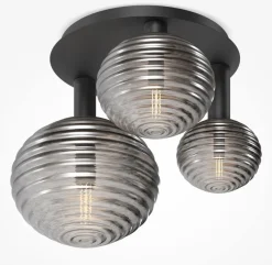 Plafonnier en métal noir 3 ampoules 53,5x38,5cm Reels - Maytoni