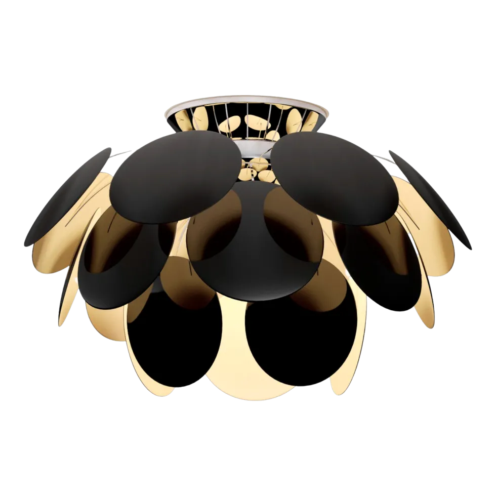 Plafonnier en métal noir et doré 68cm Discoco C - Marset