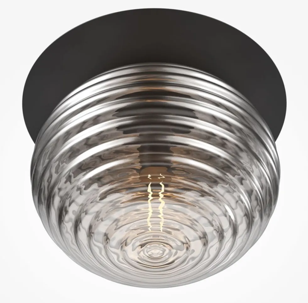 Plafonnier en métal noir 32x28cm Reels - Maytoni