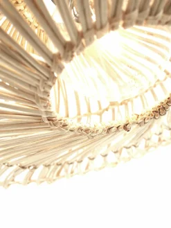 Plafonnier en rotin blanc 40x12 cm Zanzibar - Good & Mojo