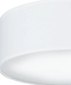 Plafonnier en tissu blanc 30x11cm Mika - Sotto Luce