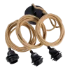 Plafonnier pour lampes suspendues - Naturel noir - 3 fixations - Bazar Bizar