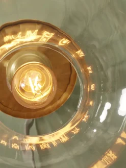 Plafonnier rond en verre transparent et or 27cm Bruxelles - It's about Romi