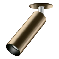 Plafonnier spot articulé en métal bronze Lola - Panzeri