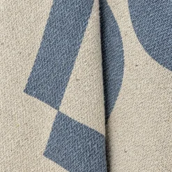 Plaid Agno Coton Recyclé Bleu - Bloomingville