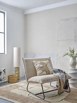Plaid en coton recyclé naturel Tasja - Bloomingville