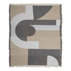 Plaid en coton recyclé naturel Tasja - Bloomingville