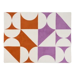 Plaid en coton terracotta et lilas 150 x 200 cm Tul - noo.ma