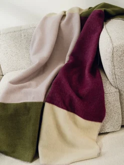 Plaid en laine violet, lilas, vert 200x150cm Hilu - Noo.ma