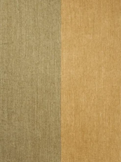 Plaid en lin bi colore kaki et moutarde 170x120cm - Ferm living