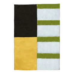 Plaid en textile recyclé jaune 195x140cm Klod - EMKO