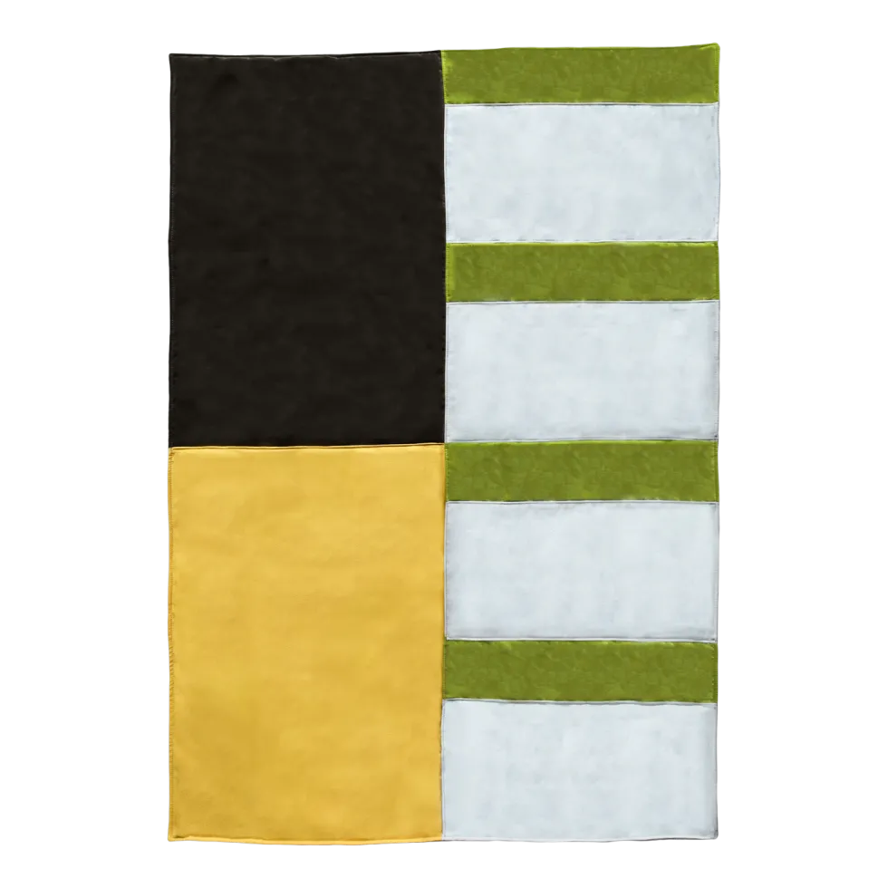 Plaid en textile recyclé jaune 195x140cm Klod - EMKO