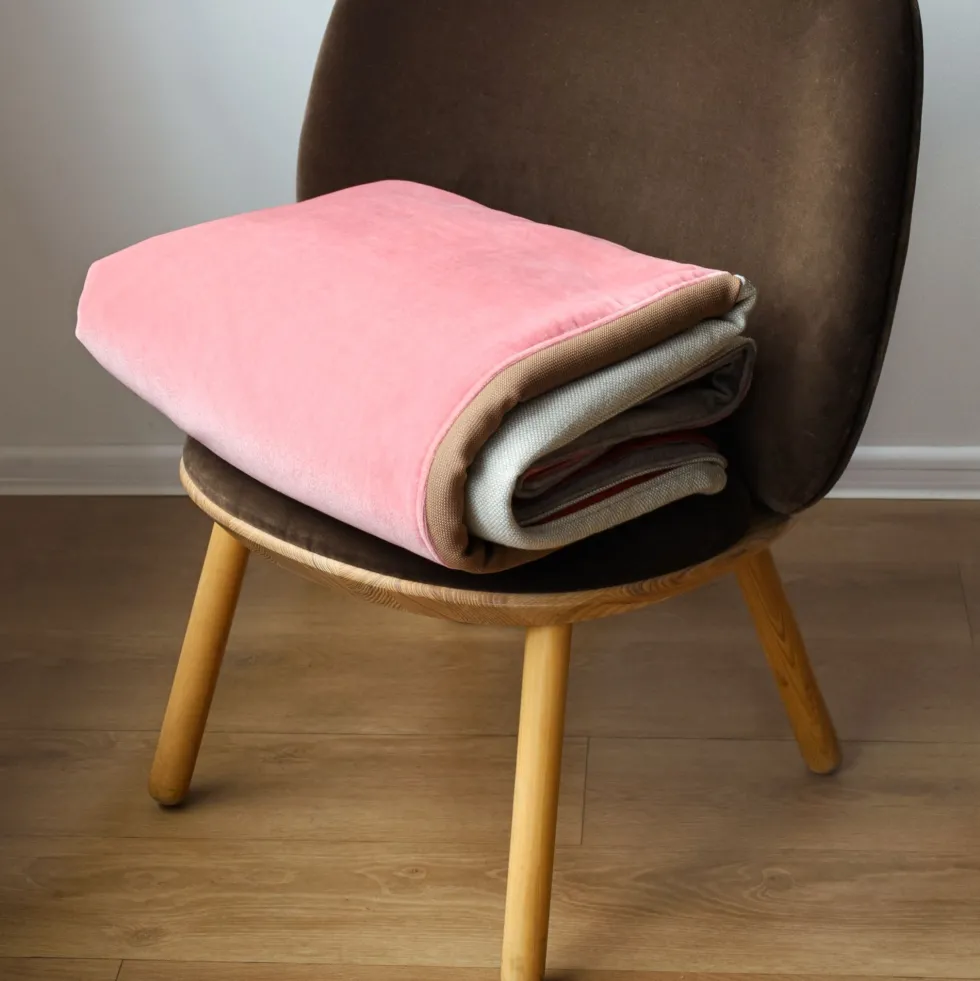 Plaid en textile recyclé jaune 195x140cm Klod - EMKO