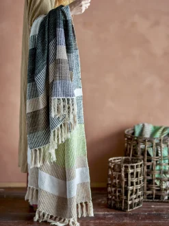 Plaid Isnel - Coton recyclé marron Bloomingville