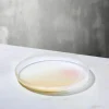 Plat de service jaune et beige 35cm Pigmento - Nude Glass