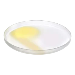 Plat de service jaune et beige 35cm Pigmento - Nude Glass
