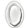 Plat de service ovale en porcelaine blanche 30x21x1,5cm L Silhouette - Serax