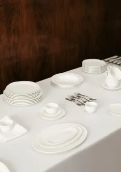 Plat de service ovale en porcelaine blanche 30x21x1,5cm L Silhouette - Serax