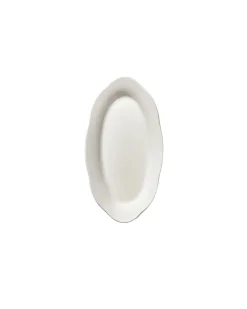 Plat de service ovale en porcelaine blanche 18,5x10x2,2cm S Silhouette - Serax