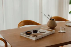 Plateau de service en acier blanc 45x30x4cm Dava - Metallbude